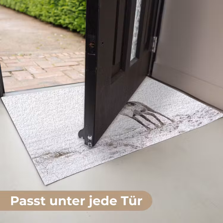 Rendier - Gewei - Sneeuw - Winter Deurmat klein -USP_DE