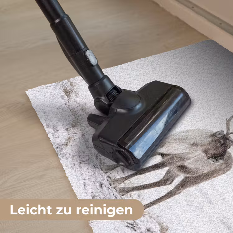 Rendier - Gewei - Sneeuw - Winter Deurmat klein -reinigen_DE