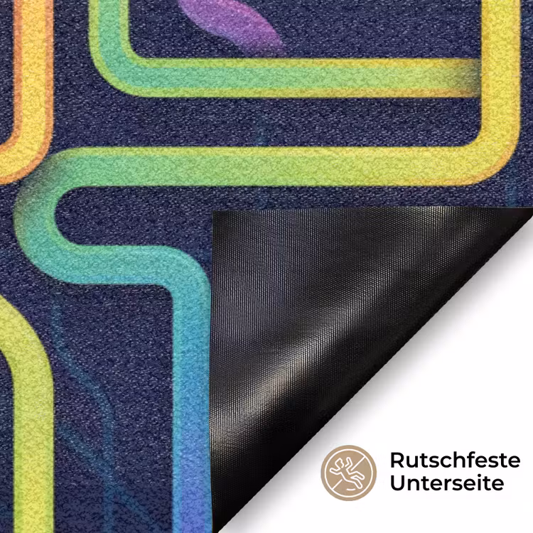 Retro - Abstract - Neon Deurmat klein -antislip_DE