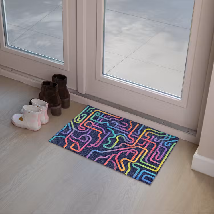 Retro - Abstract - Neon Deurmat klein -sfeer3
