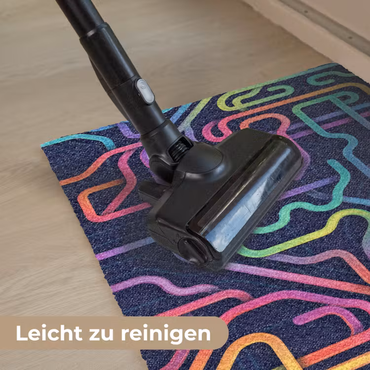 Retro - Abstract - Neon Deurmat klein -reinigen_DE