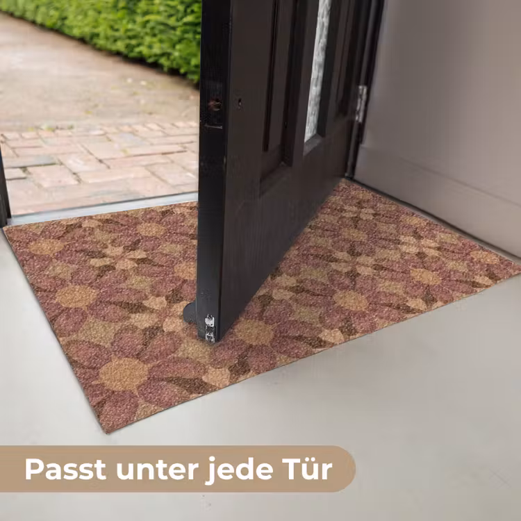 Retro - Bloemen - Bruin Deurmat klein 898 -USP_DE