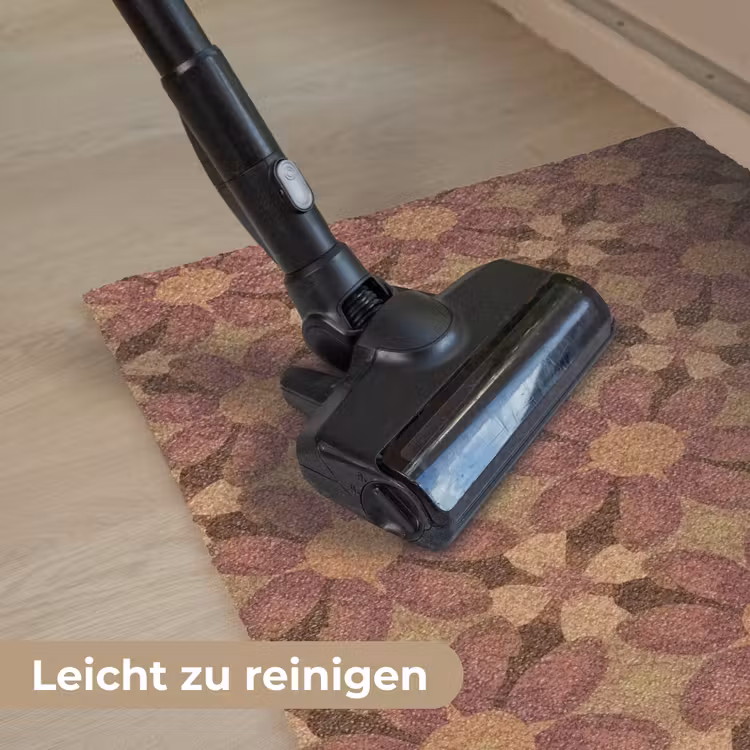 Retro - Bloemen - Bruin Deurmat klein 898 -reinigen_DE