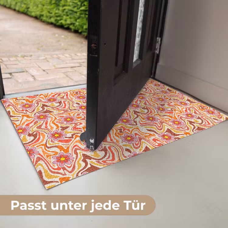 Retro - Bloemen - Patroon Deurmat klein 898 -USP_DE