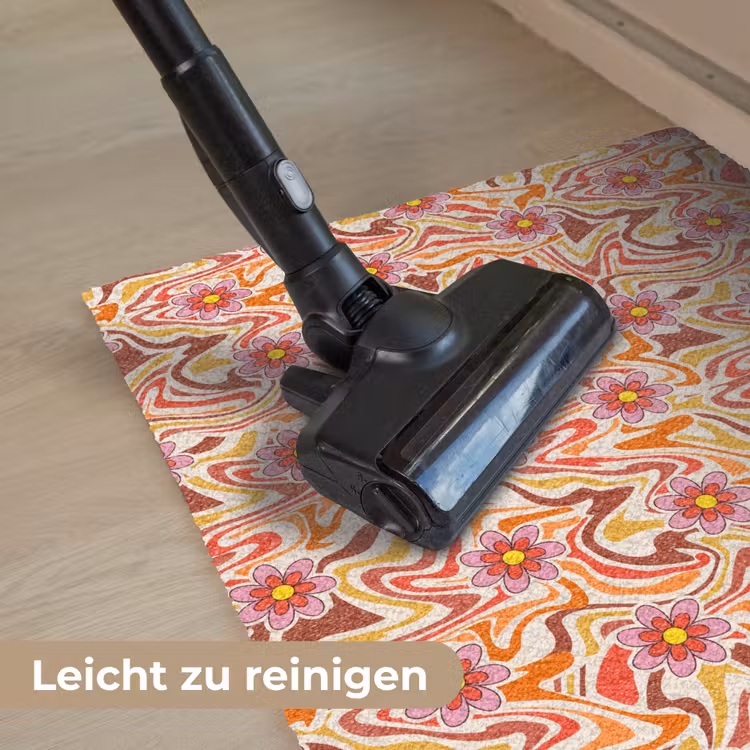 Retro - Bloemen - Patroon Deurmat klein 898 -reinigen_DE