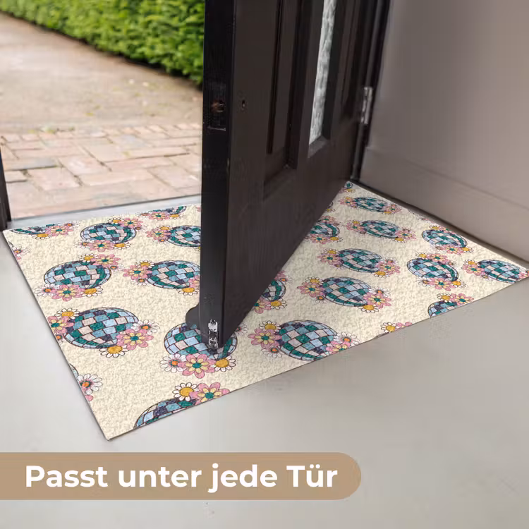 Retro - Disco - Bloemen - Discobal Deurmat klein 898 -USP_DE