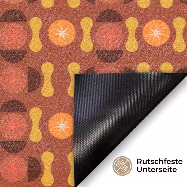 Retro - Disco - Hippie Deurmat klein 898 -antislip_DE