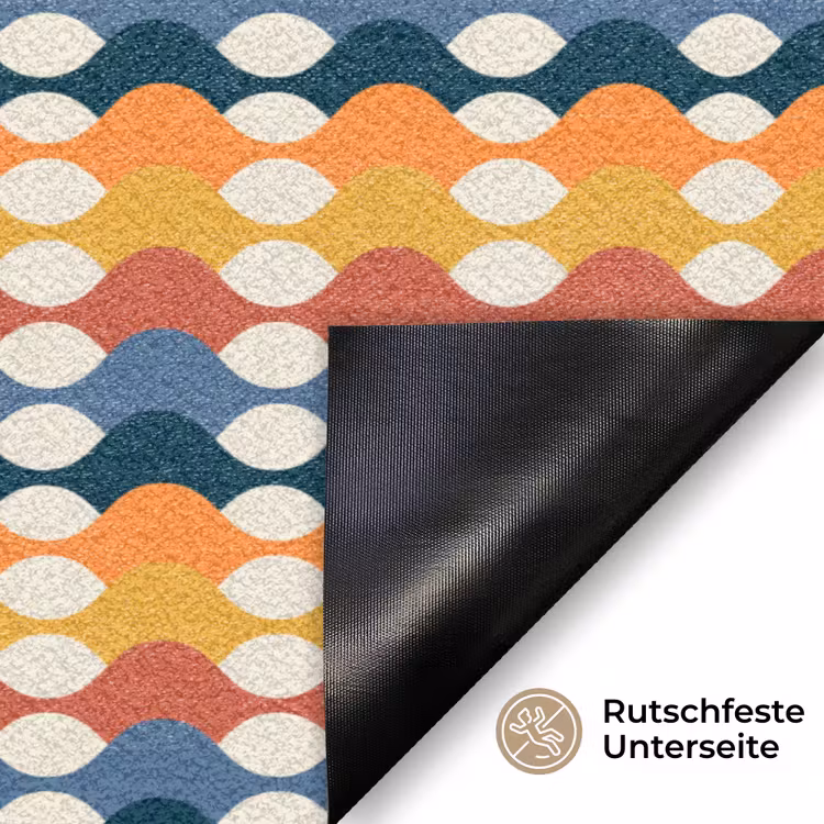 Retro - Disco - Golven Deurmat klein 898 -antislip_DE