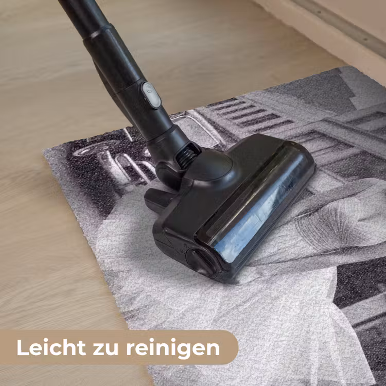 Retro - Vrouw - Zwart - Wit Deurmat klein -reinigen_DE