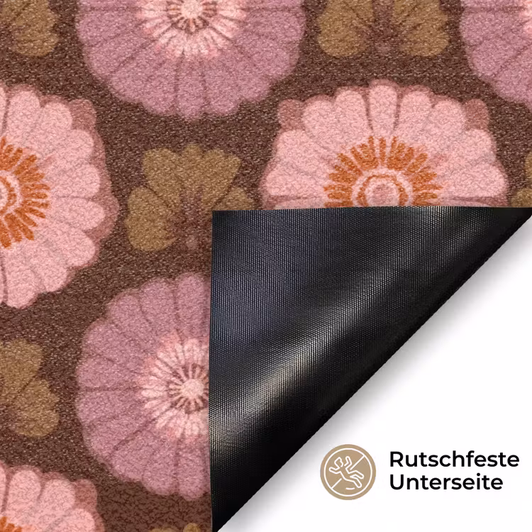 Retro - Madelief - Roze Deurmat klein 898 -antislip_DE
