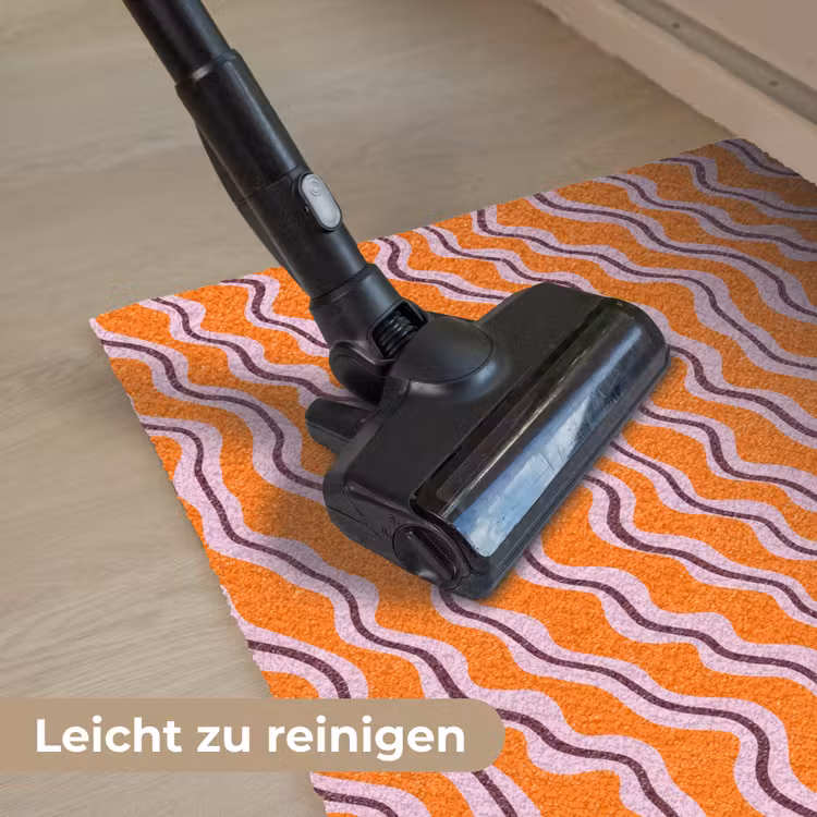 Retro - Golvend - Oranje Deurmat klein 898 -reinigen_DE