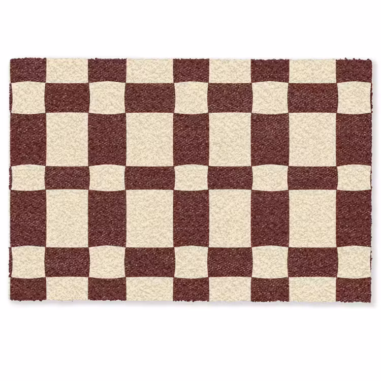 Retro - Patroon - Bruin Deurmat klein 898 -zkaufland3d