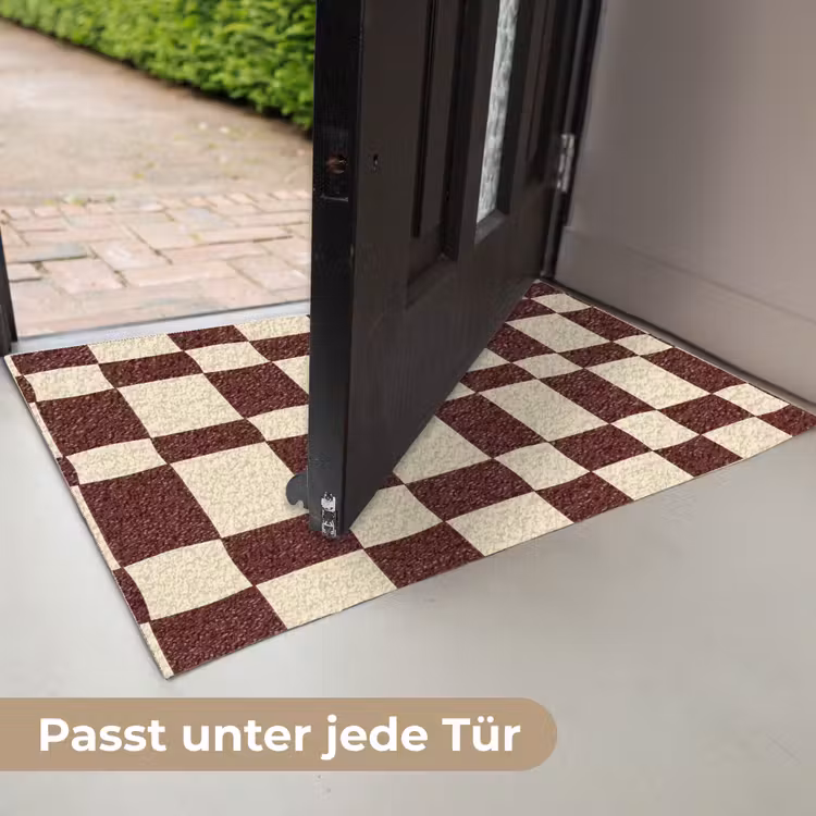 Retro - Patroon - Bruin Deurmat klein 898 -USP_DE