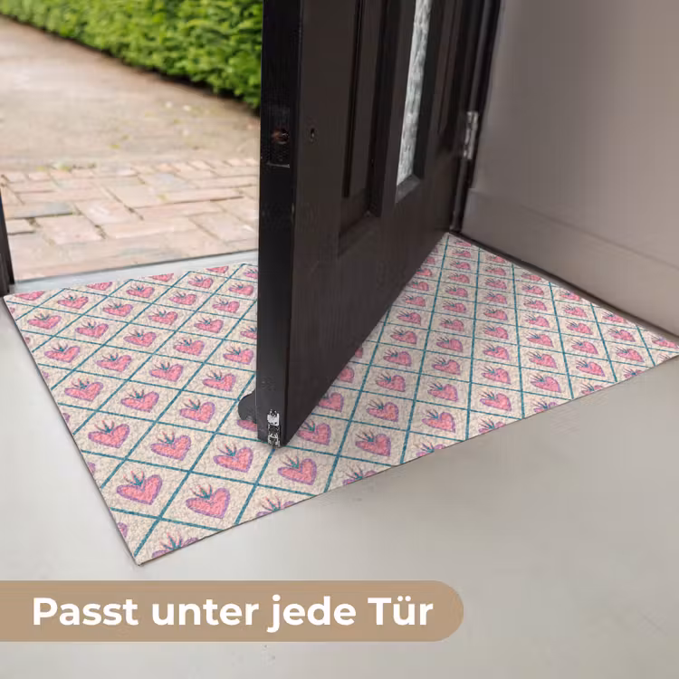 Retro - Ruit - Hartjes - Patroon Deurmat klein 898 -USP_DE