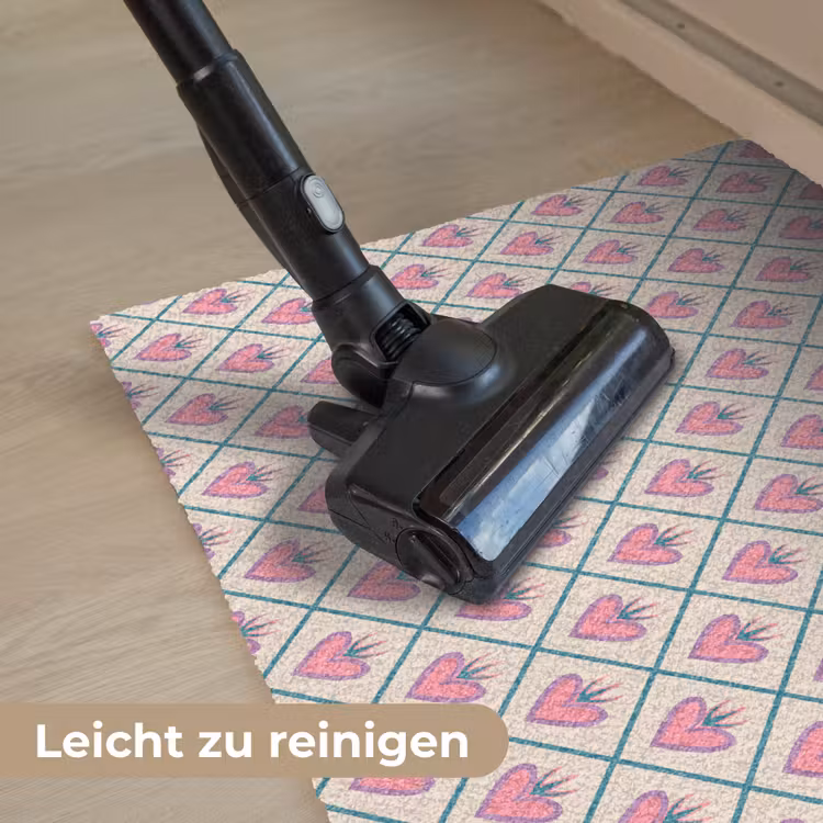 Retro - Ruit - Hartjes - Patroon Deurmat klein 898 -reinigen_DE