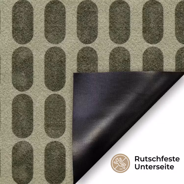 Ritmisch - Effect - Groen Deurmat klein 898 -antislip_DE