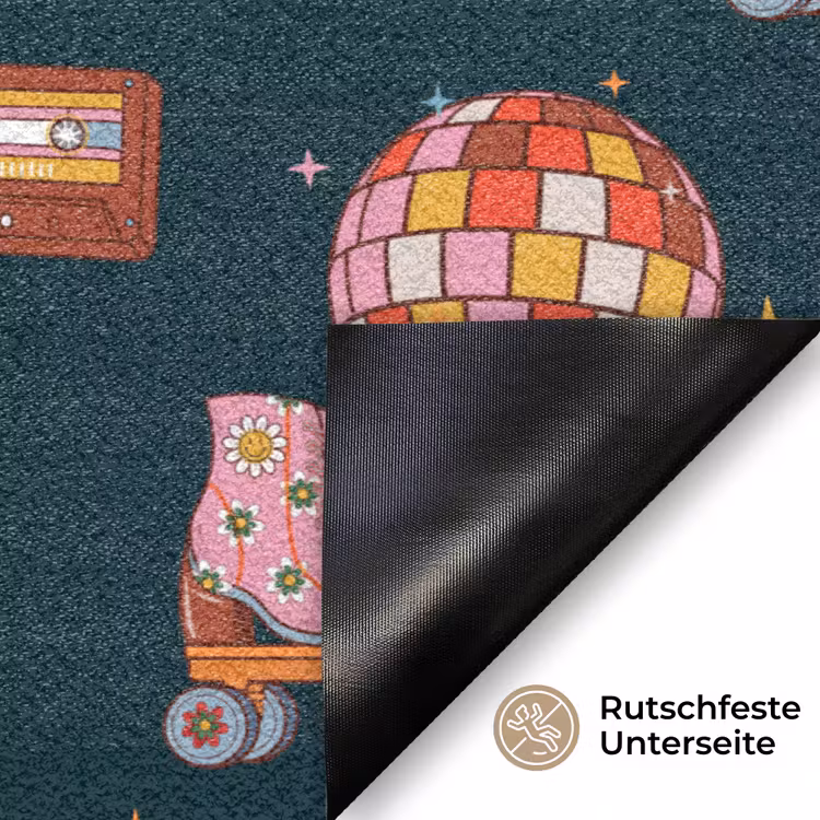 Rolschaatsen - Patroon - Disco Deurmat klein 898 -antislip_DE
