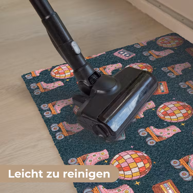 Rolschaatsen - Patroon - Disco Deurmat klein 898 -reinigen_DE