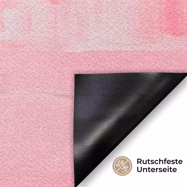 Roze - Bloemen - Cowboy Deurmat klein -antislip_DE