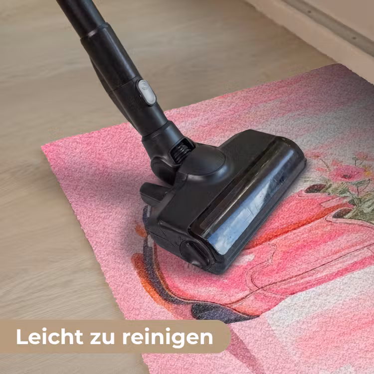 Roze - Bloemen - Cowboy Deurmat klein -reinigen_DE