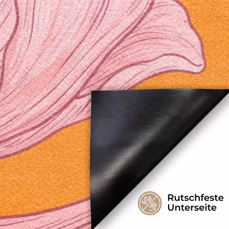 Fußmatte - Rosa Blumen – Modern - Roze bloemen - Modern Deurmat klein