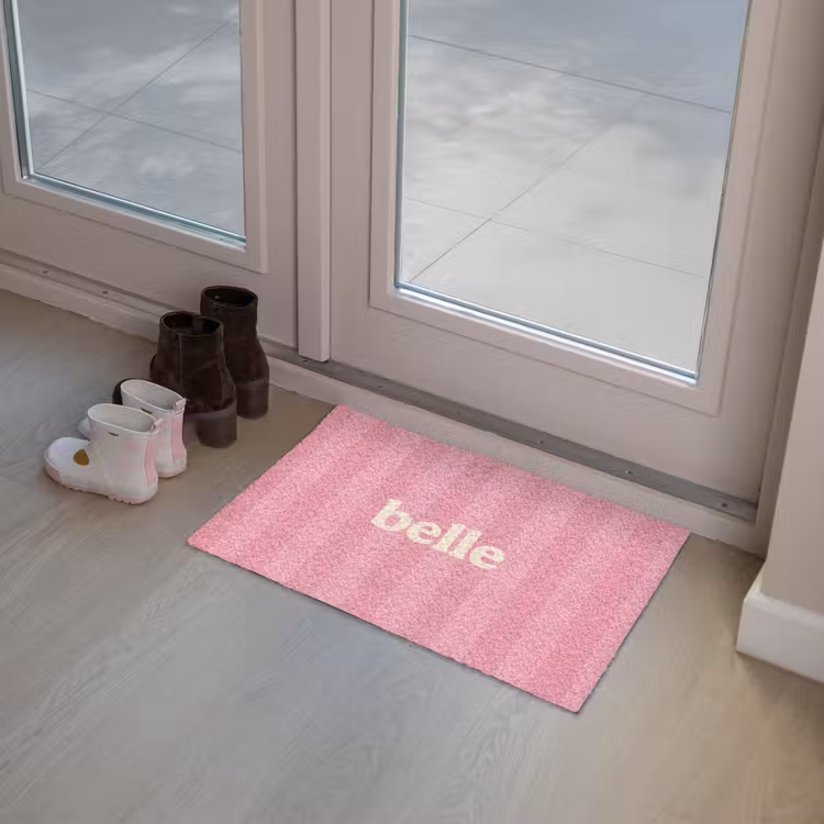 Roze - Gestreept - Belle Deurmat klein -sfeer3