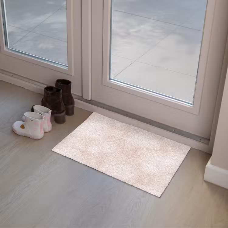 Roze - Marmer - Crème Deurmat klein 898 -sfeer3