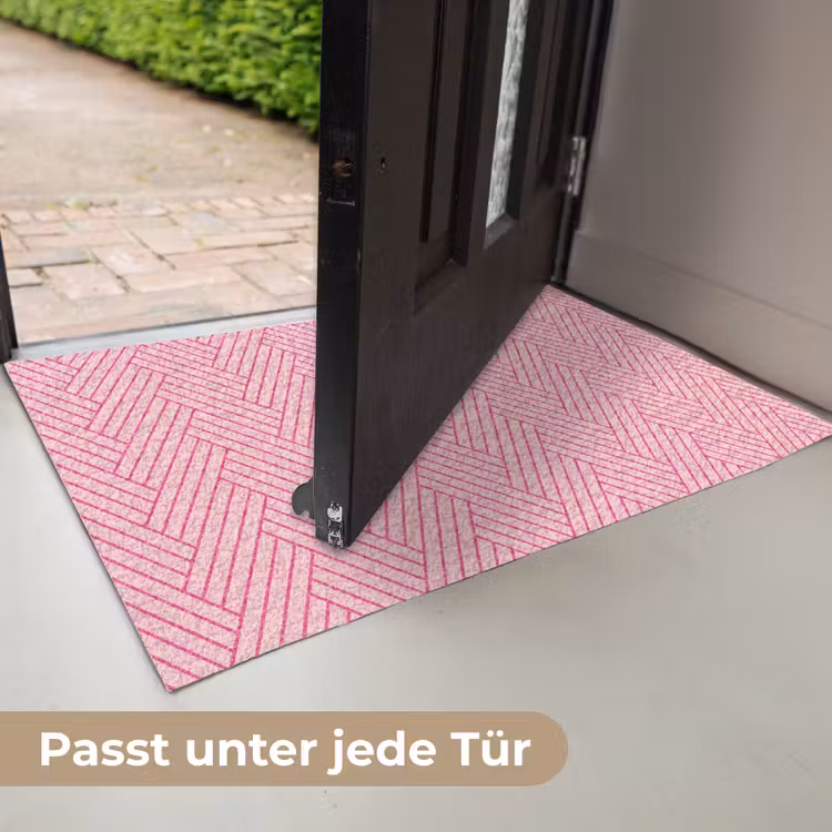 Roze - Patroon - Lijnen Deurmat klein 898 -USP_DE
