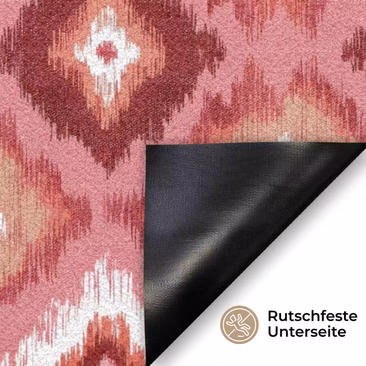Roze - Penseelstreken - Abstract - Patroon Deurmat klein 898 -antislip_DE