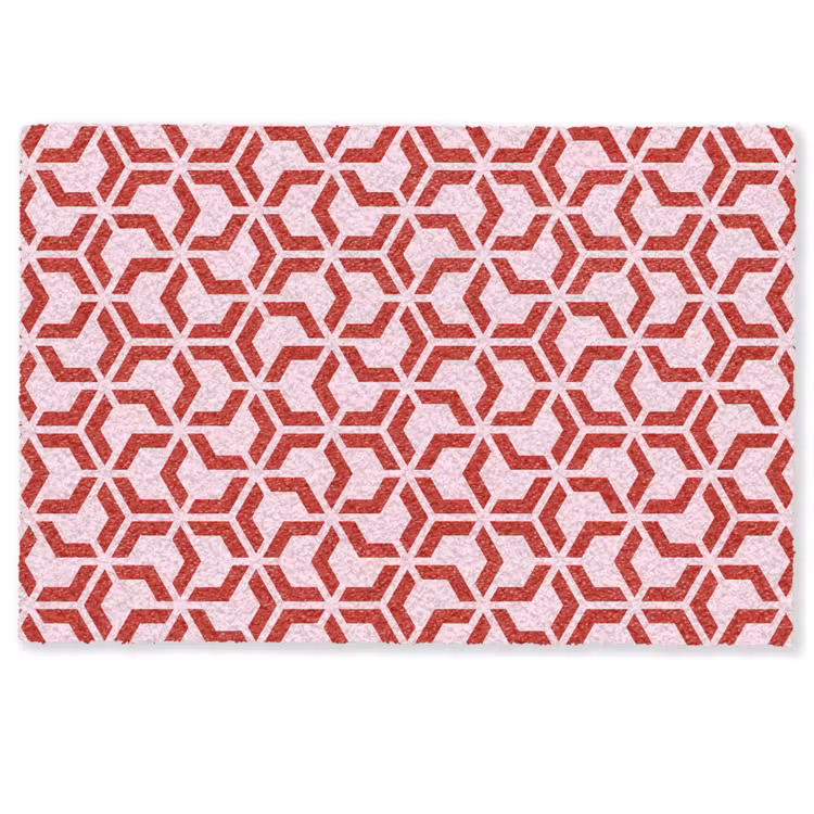 Roze - Rood - Geometrisch - Patroon Deurmat klein 898 -zkaufland3d