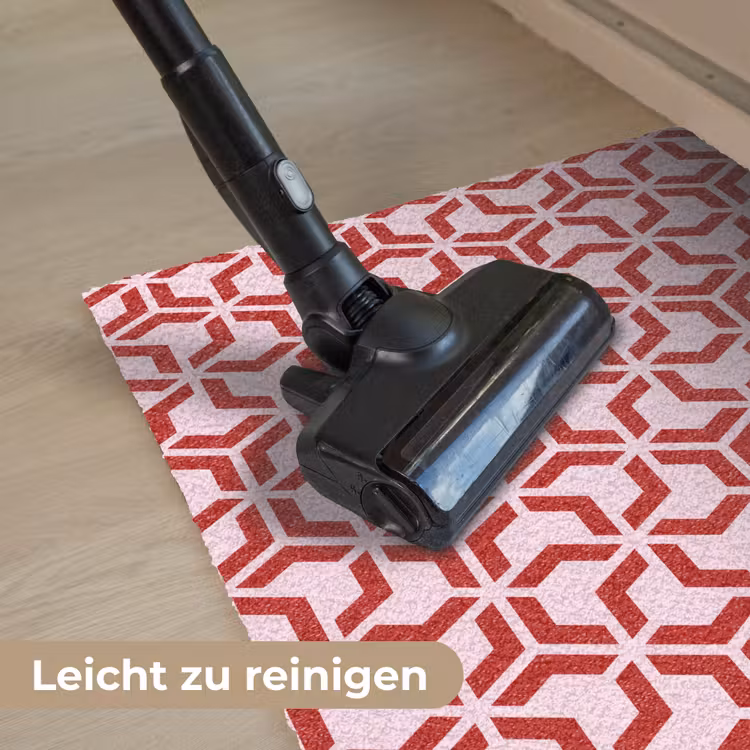 Roze - Rood - Geometrisch - Patroon Deurmat klein 898 -reinigen_DE
