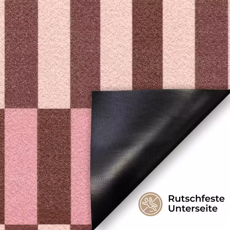 Roze - Rood - Blokjes Deurmat klein 898 -antislip_DE