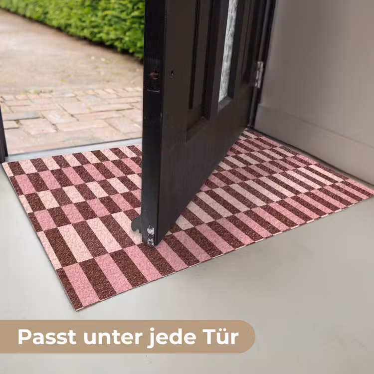Roze - Rood - Blokjes Deurmat klein 898 -USP_DE