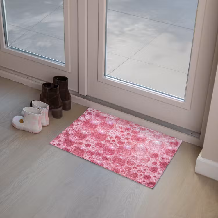 Roze - Schuim - Bubbels Deurmat klein -sfeer3