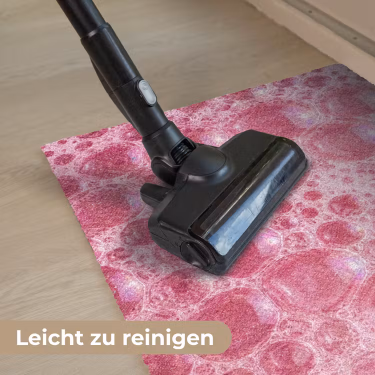 Roze - Schuim - Bubbels Deurmat klein -reinigen_DE