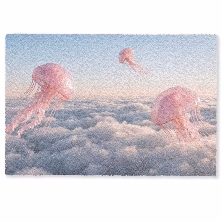 Fußmatte - Rosa Tier – Wolken - Roze dier - Wolken Deurmat klein