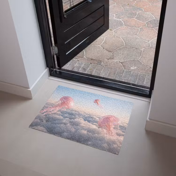 Fußmatte - Rosa Tier – Wolken - Roze dier - Wolken Deurmat klein