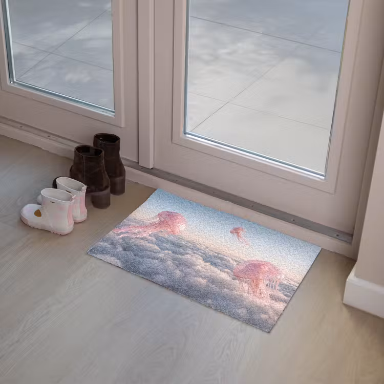 Fußmatte - Rosa Tier – Wolken - Roze dier - Wolken Deurmat klein