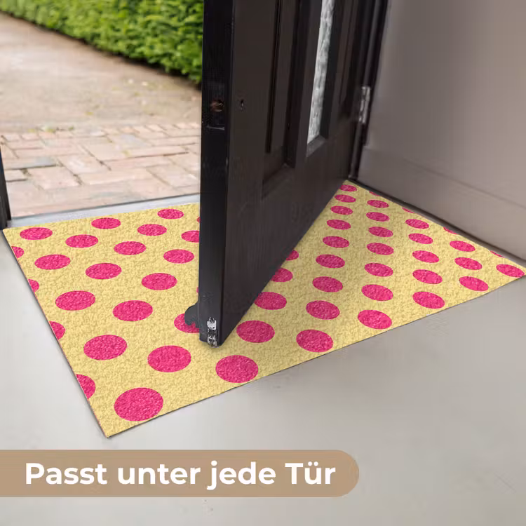 Roze - Stippen - Geel Deurmat klein 898 -USP_DE