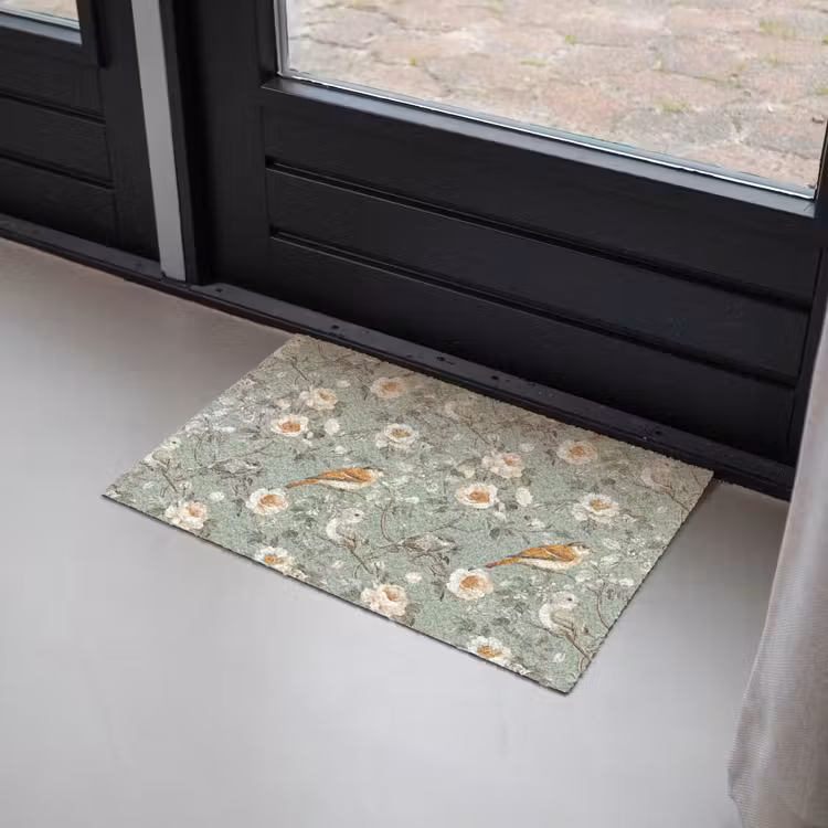 Roze - Vogels - Kleurrijk Deurmat klein 898 -sfeer2