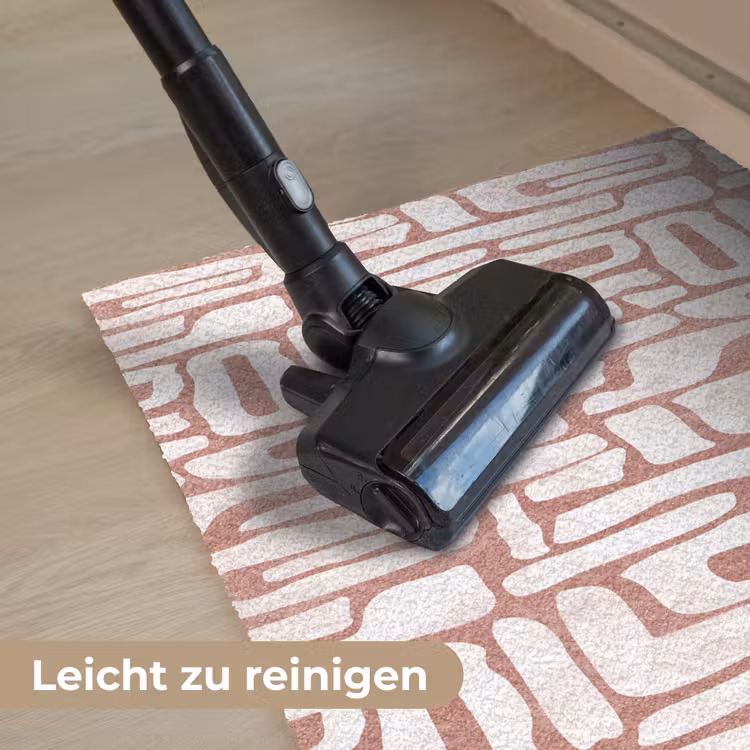 Roze - Wit - Organisch Deurmat klein 898 -reinigen_DE