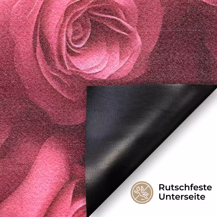 Rozen - Pink - Bloem Deurmat klein -antislip_DE