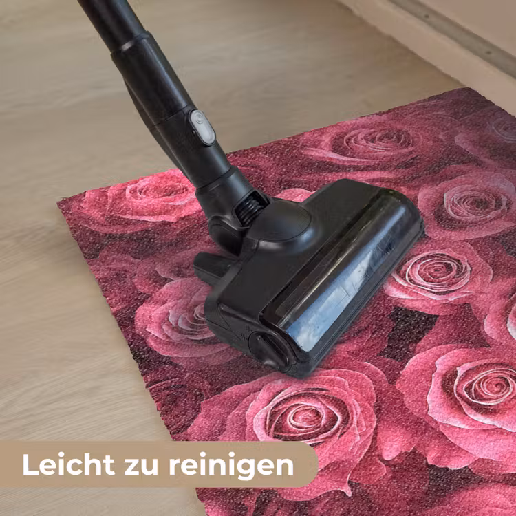 Rozen - Pink - Bloem Deurmat klein -reinigen_DE