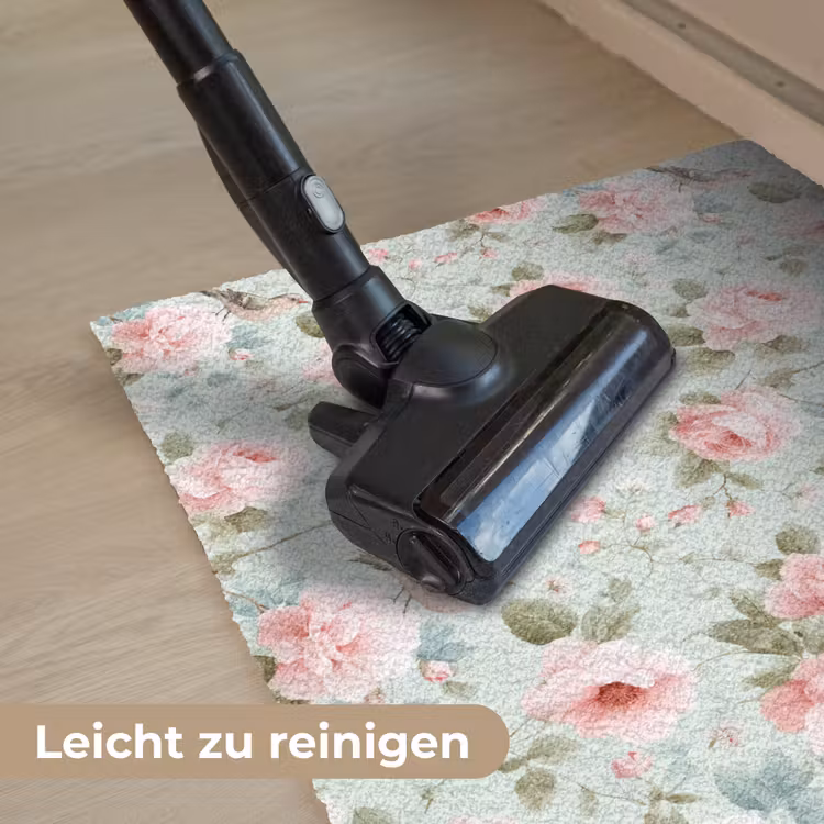 Rozen - Vogels - Pastel - Kleurrijk Deurmat klein 898 -reinigen_DE