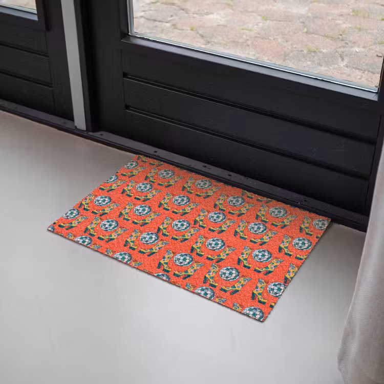 Rood - Disco - Patroon Deurmat klein 898 -sfeer2