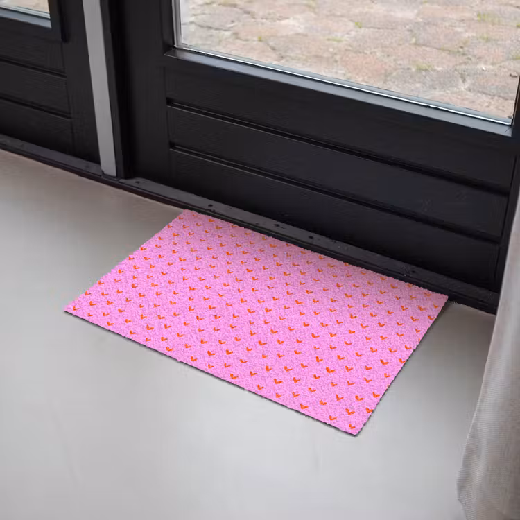 Rood - Hartjes - Roze - Patroon Deurmat klein 898 -sfeer2