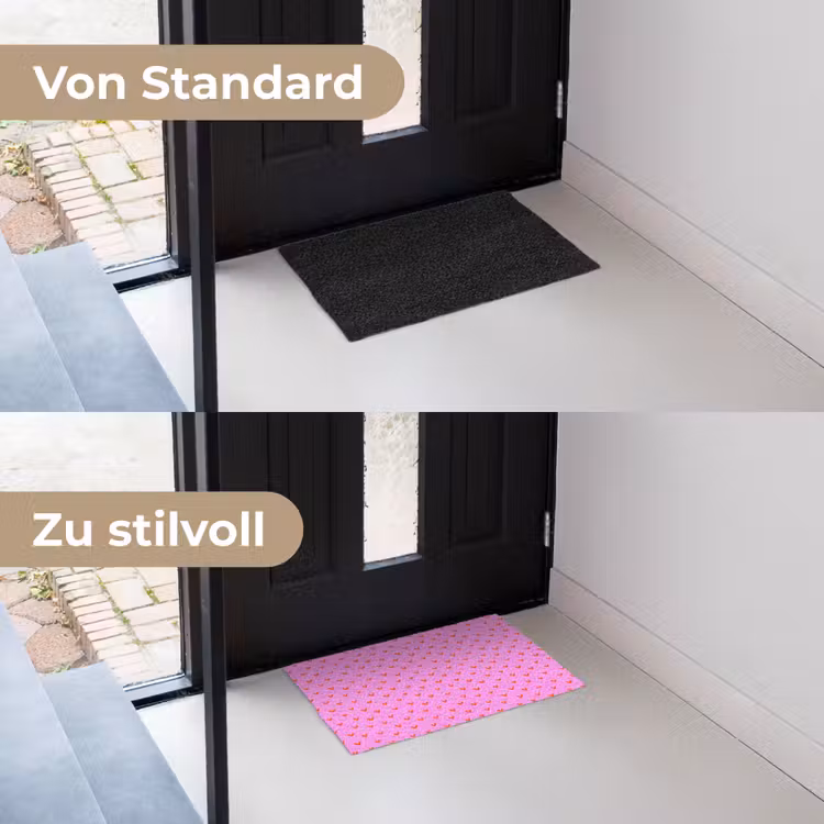 Rood - Hartjes - Roze - Patroon Deurmat klein 898 -voor-na_DE