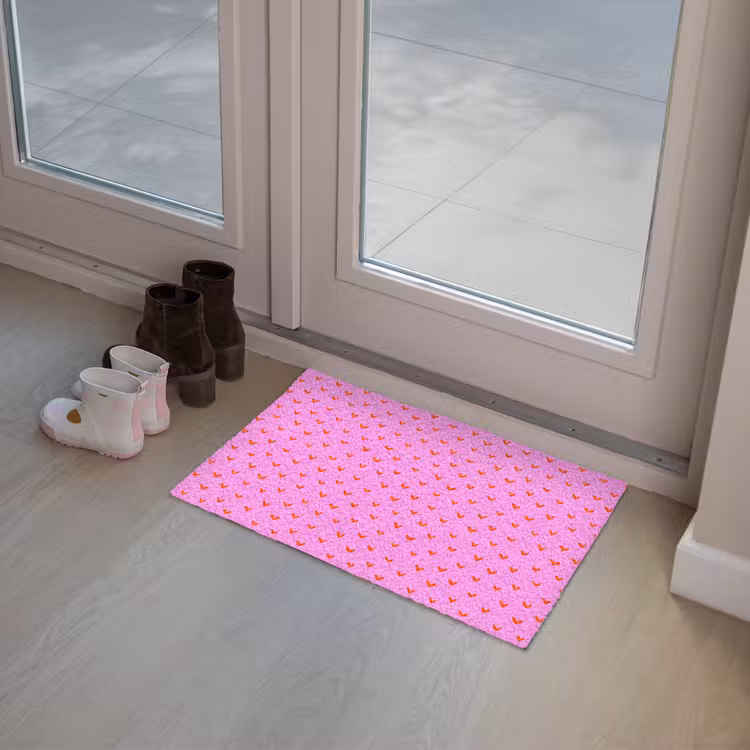 Rood - Hartjes - Roze - Patroon Deurmat klein 898 -sfeer3