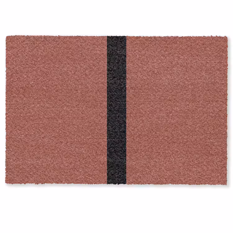 Rood - Zwart - Streep - Minimalistisch Deurmat klein -zkaufland3d