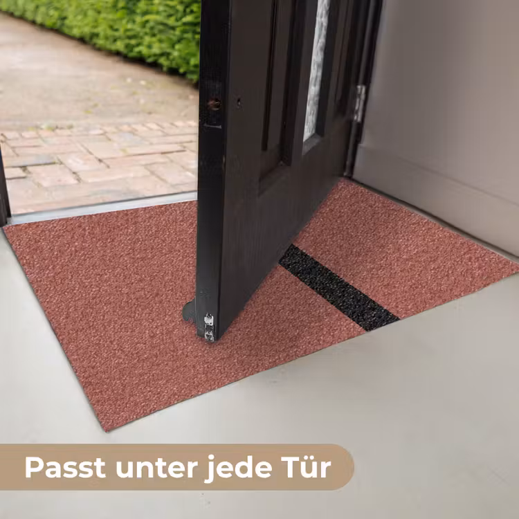 Rood - Zwart - Streep - Minimalistisch Deurmat klein -USP_DE
